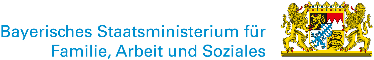  Logo des Bayerischen Staatsministeriums für Arbeit, Familie und Soziales. 